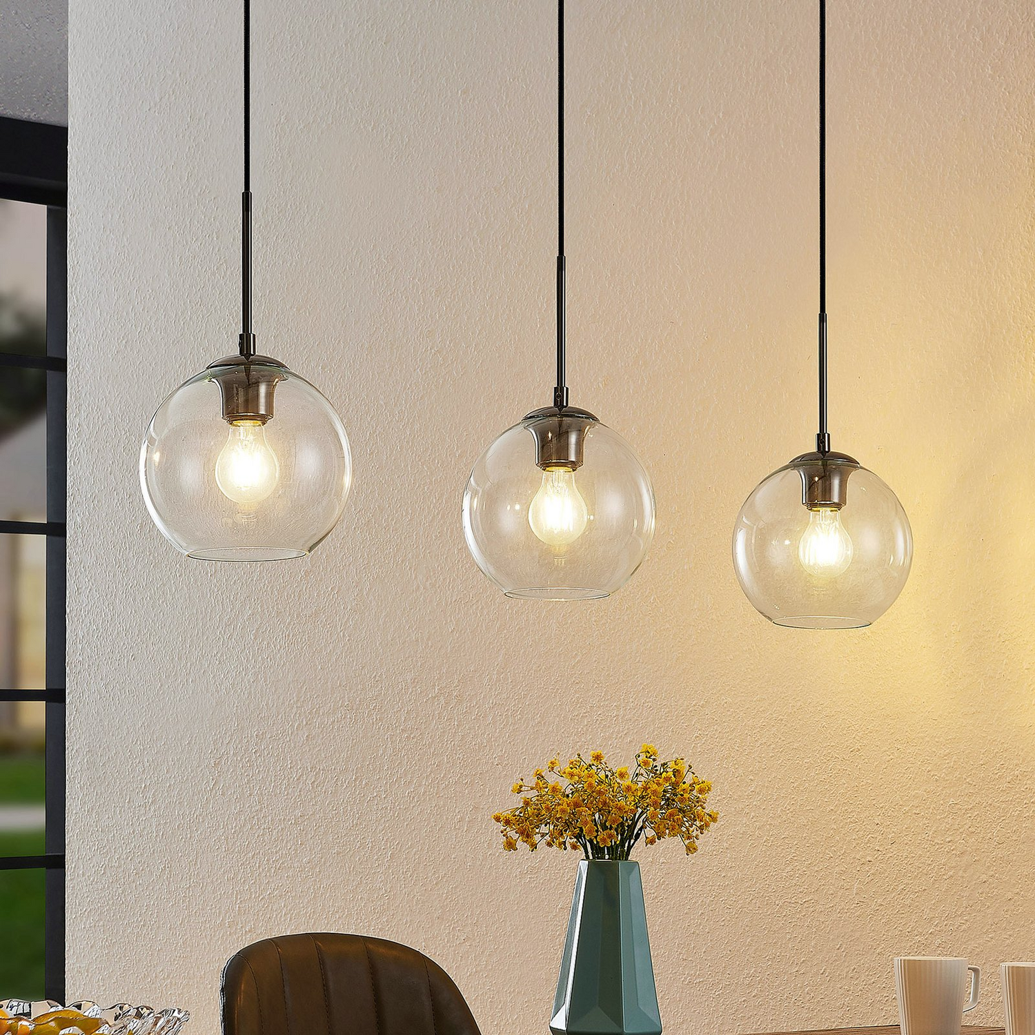 Suspension Lindby Firano de qualité B, lampe suspendue, plafonnier 