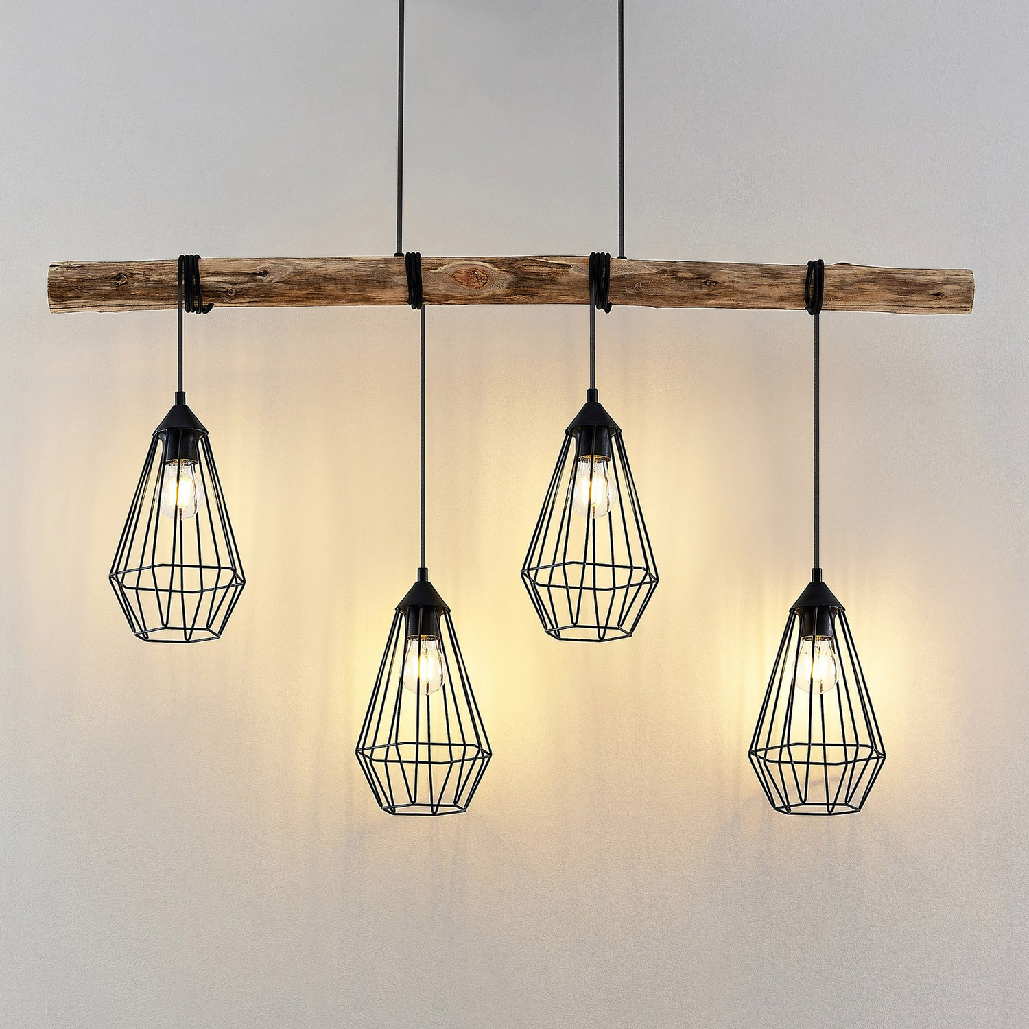 Suspension Lindby Eldarion, plafonnier à 4 lumières, 14 pouces, produit de seconde main.