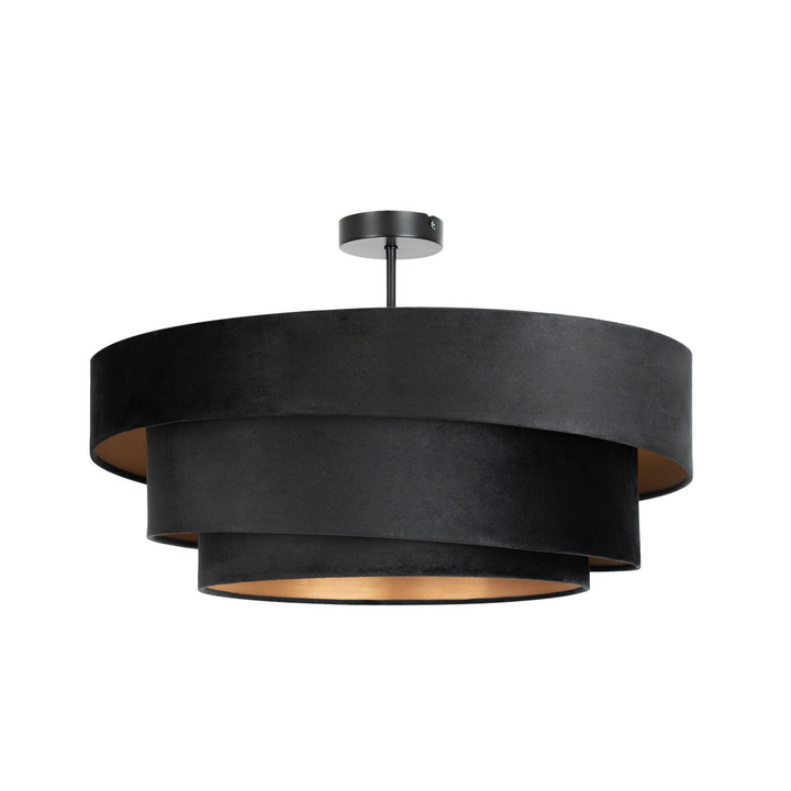 Lindby Jusari Deckenlampe Hängeleuchte Lampe Leuchte 3 Flmg E27 Textil Schwarz B-Ware