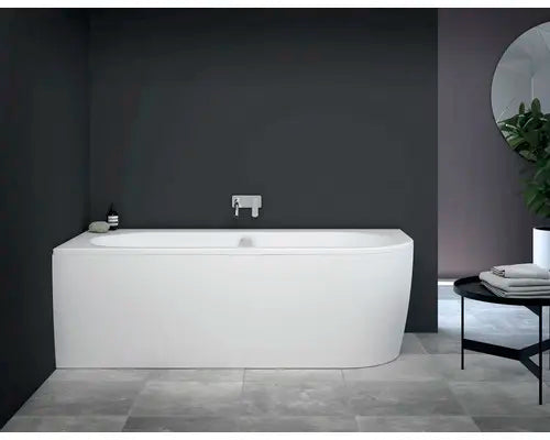 B-Ware Form&Style Badewannen Set Eckbadewanne Vorwandbadewanne Sansibar 80x180cm Weiß  - 4306516023738