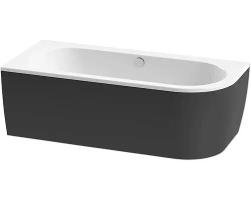 B-Ware Form & Style Badewannen Set Wanne Eckbadewanne Sansibar Acryl Weiß Schwarz - 4306516023813