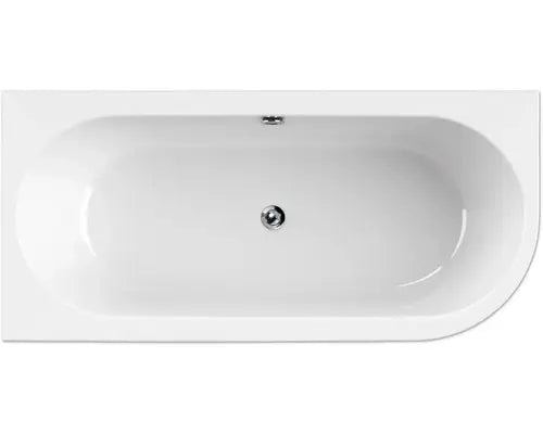 B-Ware Form&Style Badewannen Set Eckbadewanne Sansibar 75 X 160 Cm Weiß Schwarz Acryl - 4306516023899
