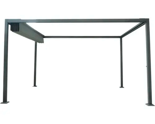 B-Ware Garden Place Pavillon Gartenpavillon Aluminium Grau Terrasse Sonnenschutz 3x4 M - 4306516449309