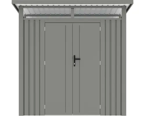 B-Ware Konsta Gartenhaus Gerätehaus Schuppen Fusio Metall Grau Aluminium 225 X 253 Cm  - 4306516451029
