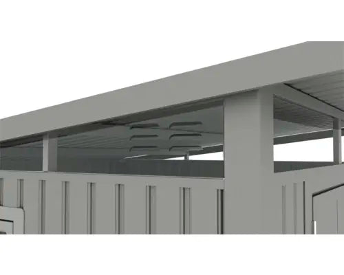 B-Ware Konsta Gartenhaus Gerätehaus Schuppen Fusio Metall Grau Aluminium 225 X 253 Cm  - 4306516451029