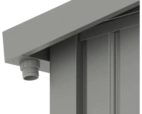 B-Ware Konsta Gartenhaus Gerätehaus Schuppen Fusio Metall Grau Aluminium 225 X 253 Cm  - 4306516451029