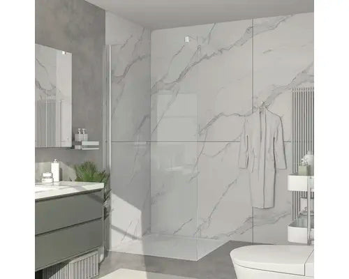 B-Ware Jungborn Duschabtrennung Glasscheibe Trennwand Walk In Tria Klarglas 136x210 Cm - 4306516649945