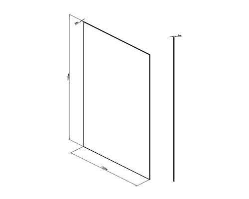 B-Ware Jungborn Duschabtrennung Glasscheibe Trennwand Walk In Tria Klarglas 136x210 Cm - 4306516649945