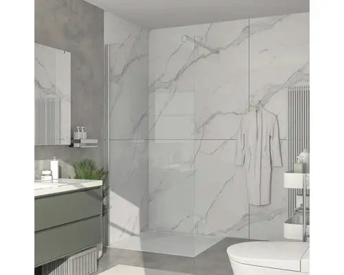B-Ware Jungborn Duschabtrennung Glasscheibe Trennwand Walk In Tria Klarglas 136x210 Cm - 4306516649945