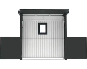 B-Ware Konsta Gartenhaus Geräteschuppen Grillhaus Frontseite 230x113x222cm Anthrazit