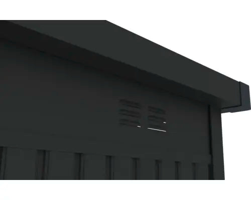 B-Ware Konsta Gartenhaus Geräteschuppen Grillhaus Frontseite 230x113x222cm Anthrazit  - 4306516693610
