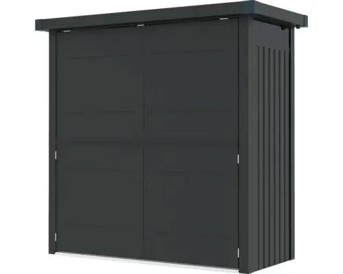 B-Ware Konsta Gartenhaus Geräteschuppen Grillhaus Frontseite 230x113x222cm Anthrazit  - 4306516693610