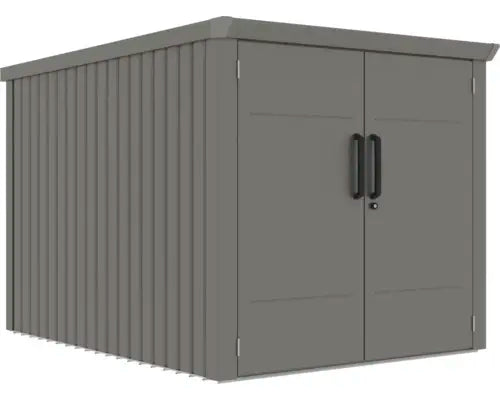 B-Ware Konsta Fahrradgarage Fahrradbox Garage Metall Grau Für 4 Fahrräder 162x211x151cm - 4306516766079