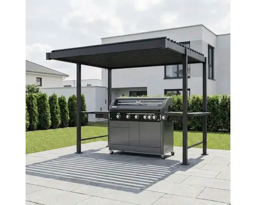 B-Ware Konsta Pergola Pavillon Grillpergola Metall Anthrazit 3x2,5m 8er Pfosten Ral7015 - 4306516777013
