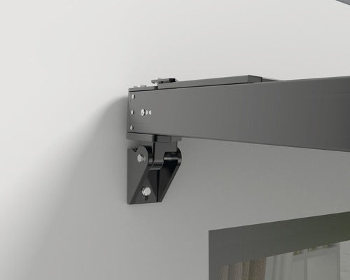 Pergola Stoffdach anthrazit Gestell RAL 9011 graphit Motor LED Remote 394x394 cm - 4306517555054