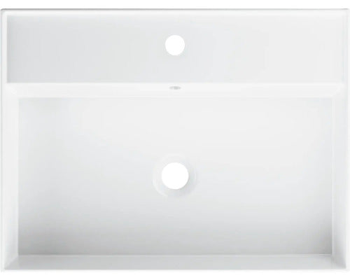 Jungborn Waschtisch Waschbecken QUATTRO 61 x 46 cm Badezimmer Weiß Glänzend - 4306517903466