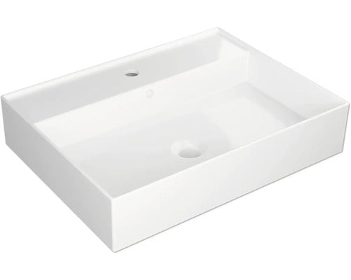 Jungborn Waschtisch Waschbecken QUATTRO 61 x 46 cm Badezimmer Weiß Glänzend - 4306517903466
