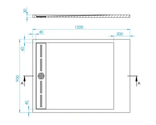B-Ware Jungborn Duschwanne Duschbecken Venti Einbau Rechteck Weiß Matt 120 X 90 X 3 Cm - 4306517918033