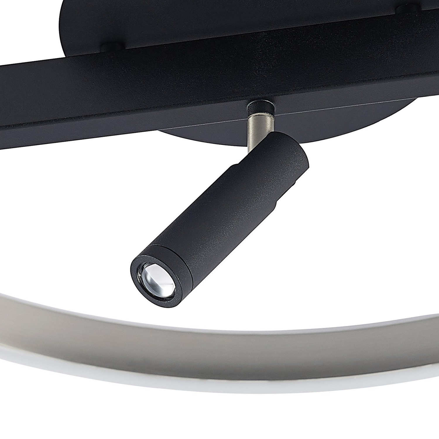 B-Ware Lucande Matwei Led Deckenlampe Deckenlampe Deckenlicht Lampe Ringförmig Nickel