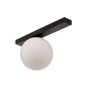 B-Ware Deckenlampe Fit Schwarz/Opal Einflammig Deckenleuchte Lampe Leuchte Spot Licht
