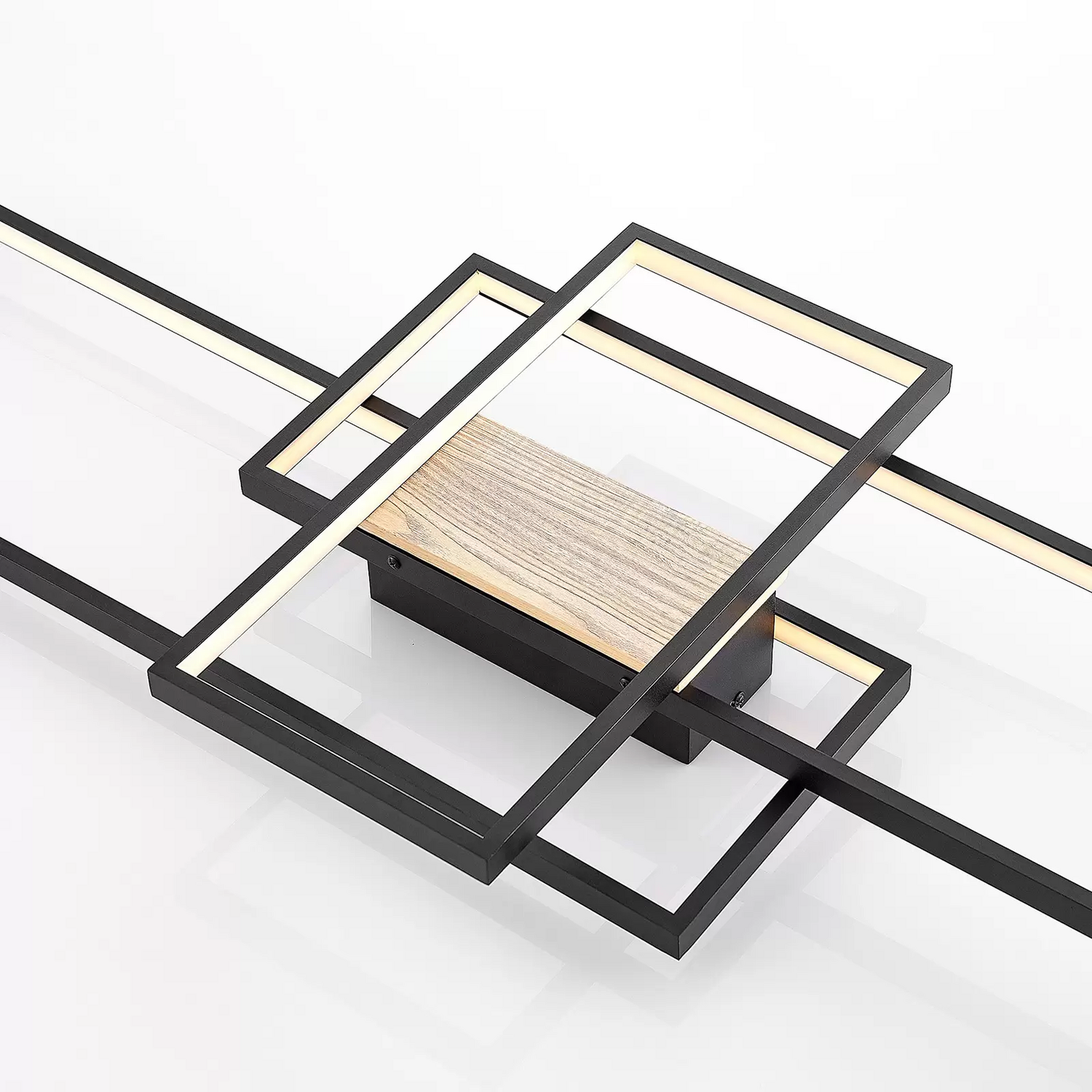 Lindby Emiljan Led Deckenlampe Deckenlampe Deckenlicht Flurlampe Schwarz Matt B-Ware - 12753289724463