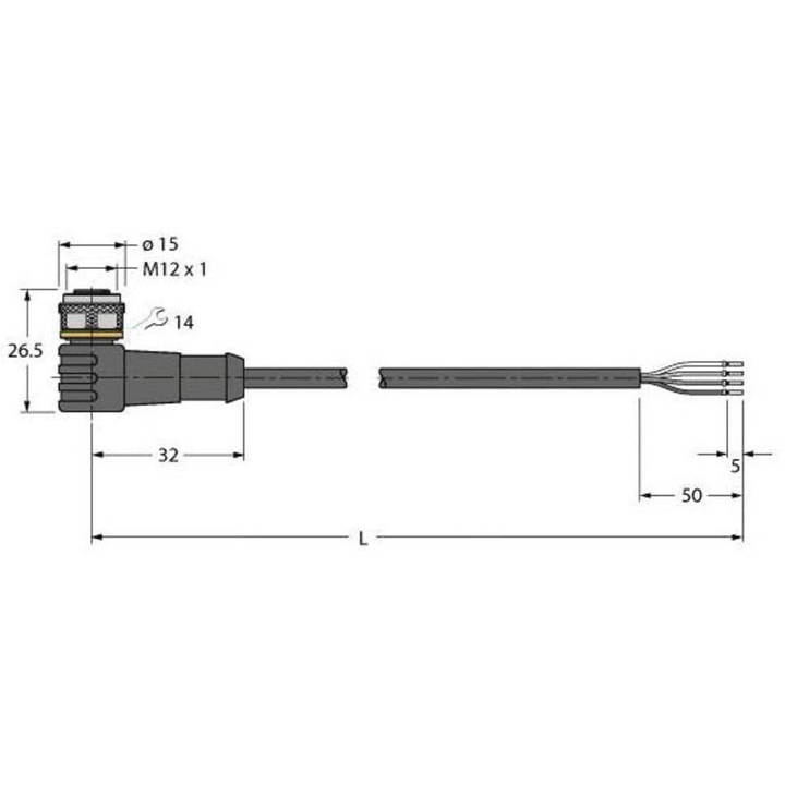 Turck 6627219 Sensor-/Aktor-Anschlussleitung Leitung Anschlusskabel Kabel