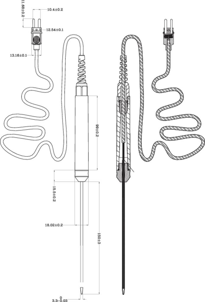 Voltcraft K300 Temperatur-Messgerät -200 bis 1370 °C Fühler-Typ K Messgerät Mess - 4053199522187