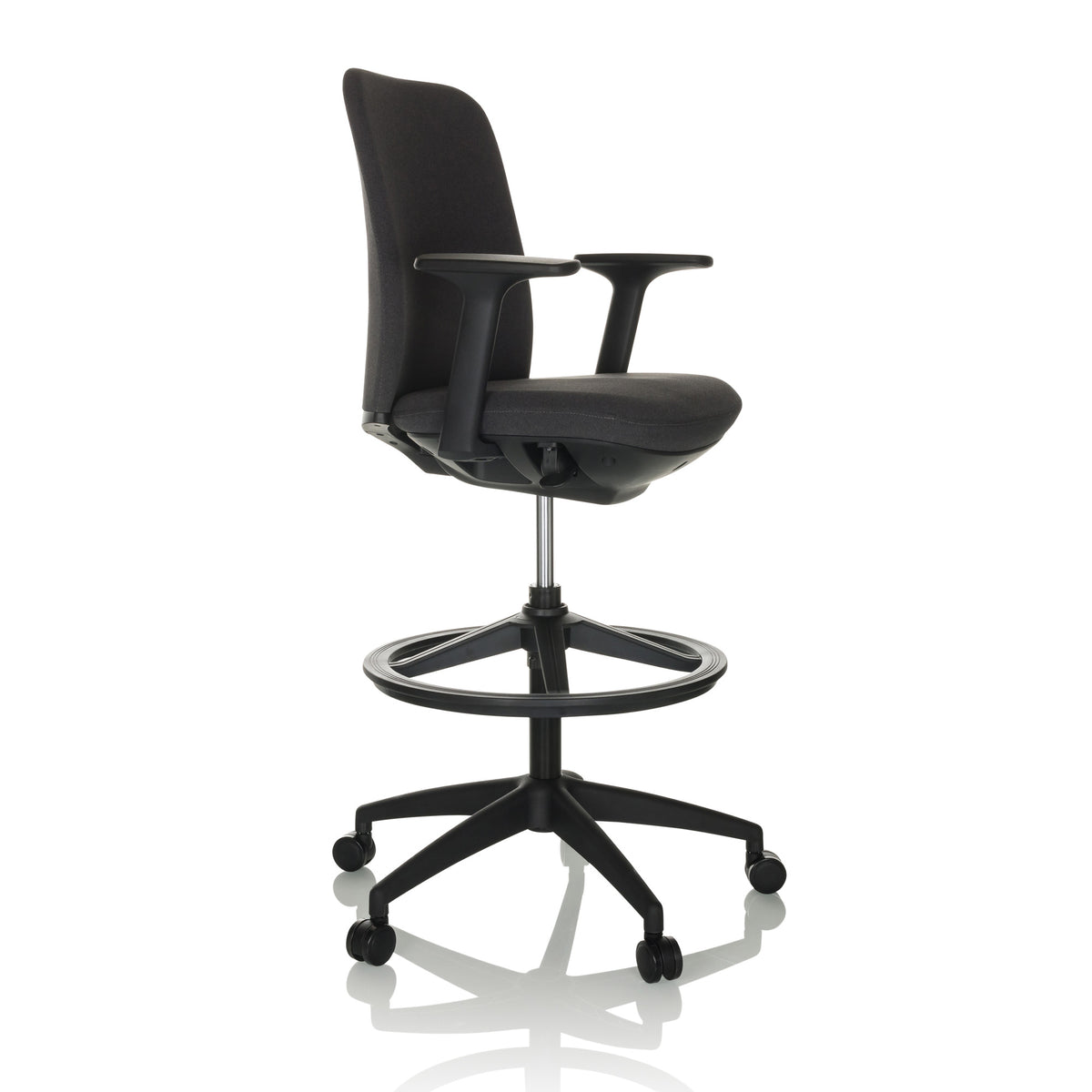 hjh OFFICE Arbeitsstuhl Counterstuhl Drehstuhl NESTORA WORK Stoff schwarz - 4064323036227