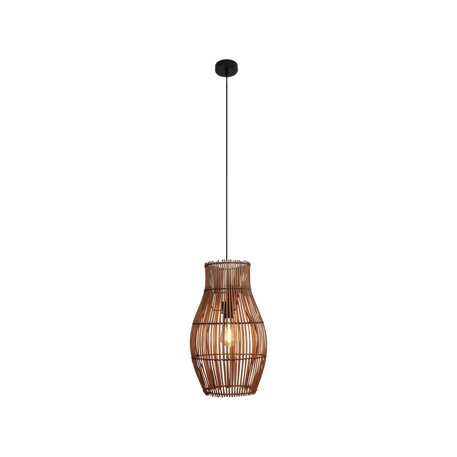 Eco Light Hängeleuchte Bamboo Braun Höhe 48 Cm ø 30 Cm Deckenlampe Lampe Leuc833 B-Ware - 4250294322944