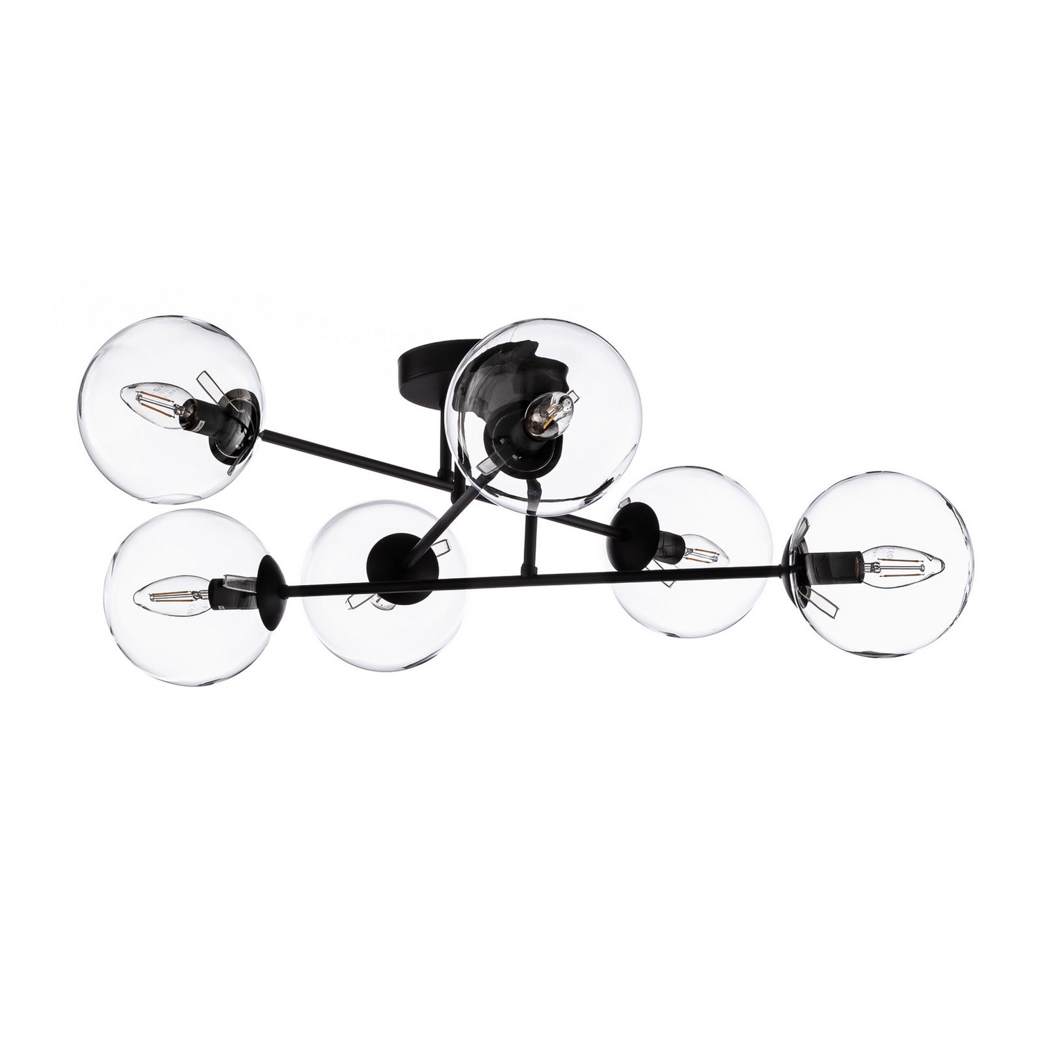 Scandinavian Choice Deckenleuchte Glassy Deckenlampen 6 Flg. Gerade Glas Klar44 B-Ware - 5901738900929