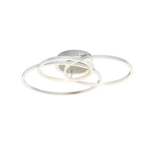 B-Ware Lindby Smart Tula LED-Deckenlampe Deckenlampe Lampe Leuchte Licht 40W Alu nickel
