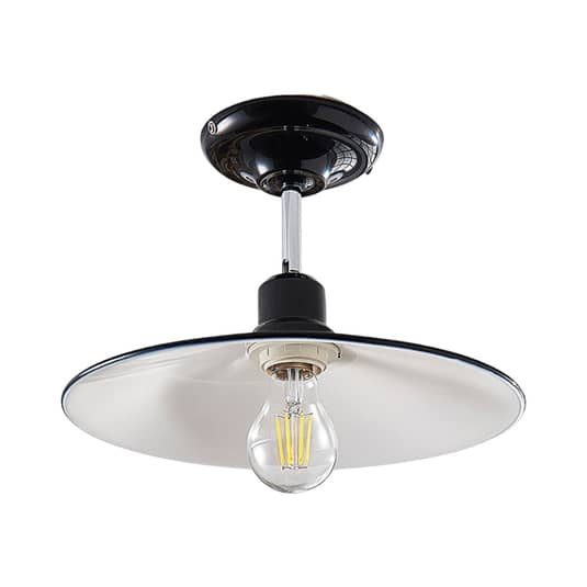 Plafonnier Lindby en métal noir, plafonnier Phinea, lampe de plafond, lampe de rechange (B-Stock) 