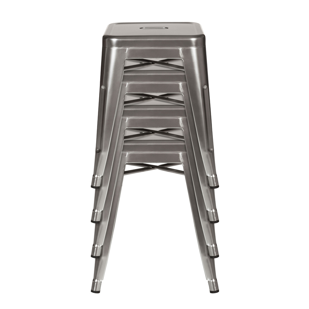B-Ware Hjh Office Hocker Sitzgelegenheit Bistrohocker Vantaggio Metallic