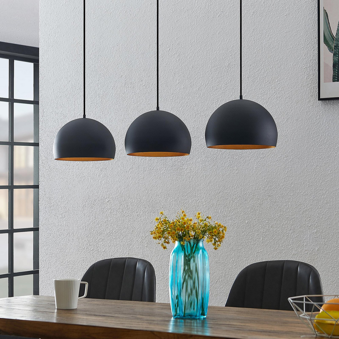 Lindby Tarjei Pendelleuchte Hängeleuchte Deckenlampe Leuchte 120cm Schwarz G292 B-Ware