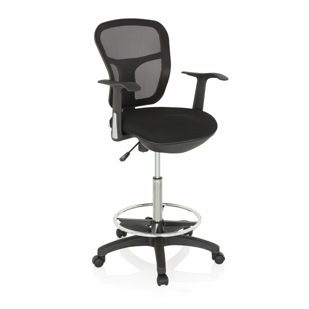 B-Ware Hjh Office Arbeitsstuhl Counterstuhl Top Work 108 Netz Schwarz Drehstuhl522