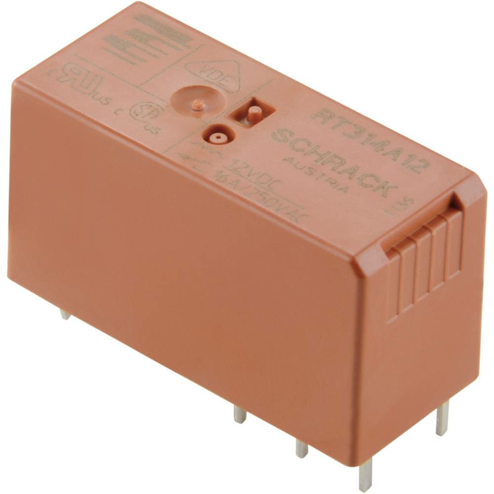 TE Connectivity RT314F12 Printrelais 12 V/DC 16 A 1 Wechsler 15 STÜCK