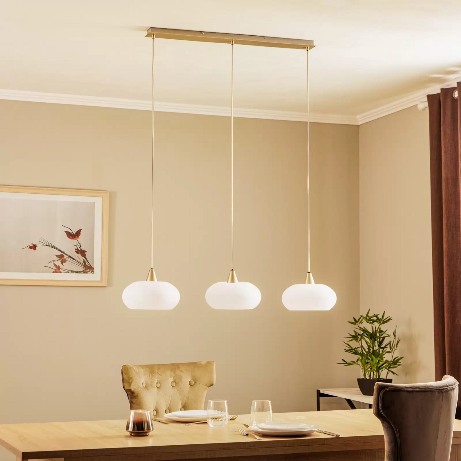 Lucande Sharvil Hängeleuchte Deckenlampe Pendelleuchte Lampe Leuchte Nickel W775 B-Ware - 4251911756326