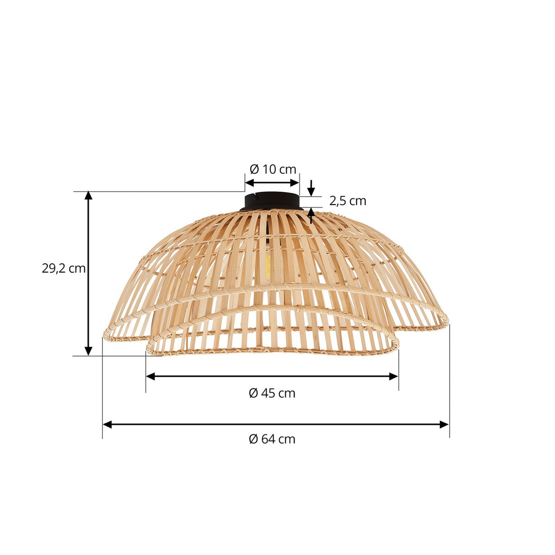 Lindby Deckenleuchte Ilajus ø 62 Cm Bambus Natur Deckenlampe Lampe Leuchte Spot B-Ware - 4251911787993