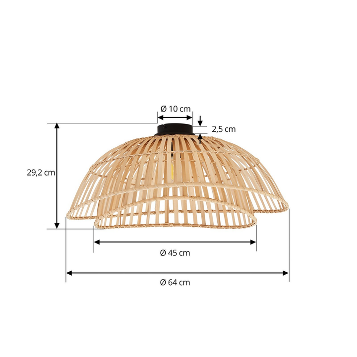 Lindby Deckenleuchte Ilajus ø 62 Cm Bambus Natur Deckenlampe Lampe Leuchte Spot B-Ware - 4251911787993