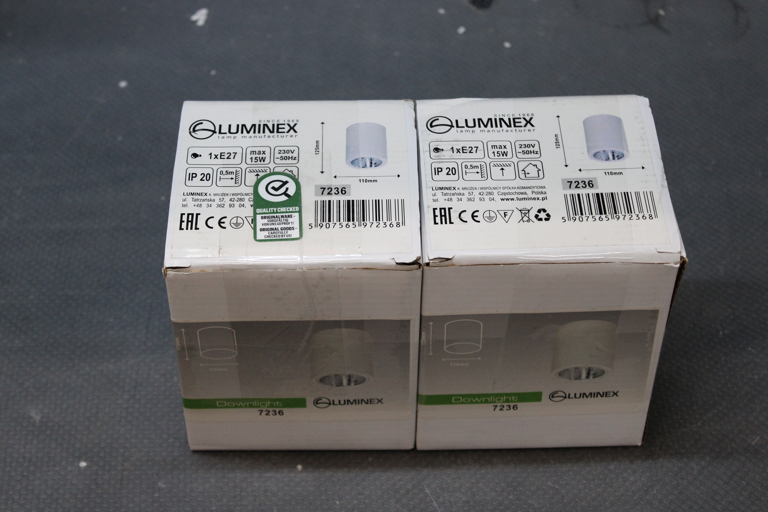 Deckenstrahler Downlight Einbaulampe Weiß ø 11 Cm Aluminium Stahl  2 Stück B-Ware - 5907565972368