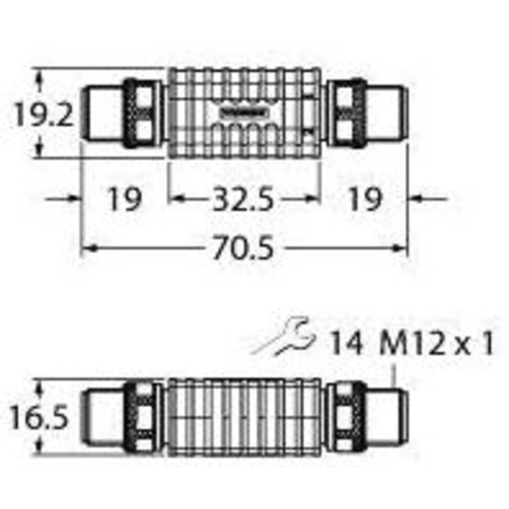 Turck 6628076 Sensor-/Aktor-Adapter Verbindungsadapter Sensoradapter Adapter