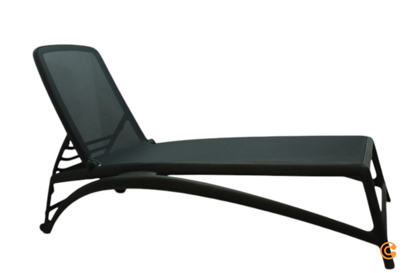 B-Ware Nardi Atlantico Outdoor Liege Liegestuhl Gartenliege Sonnenliege Anthrazit436