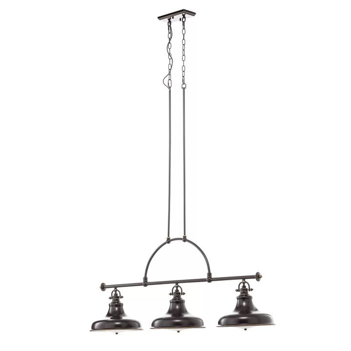 Quoizel Pendellampe Emery Lampe Pendelleuchte Im Industriestil Bronze 3 Flg. B-Ware - 5024005308201