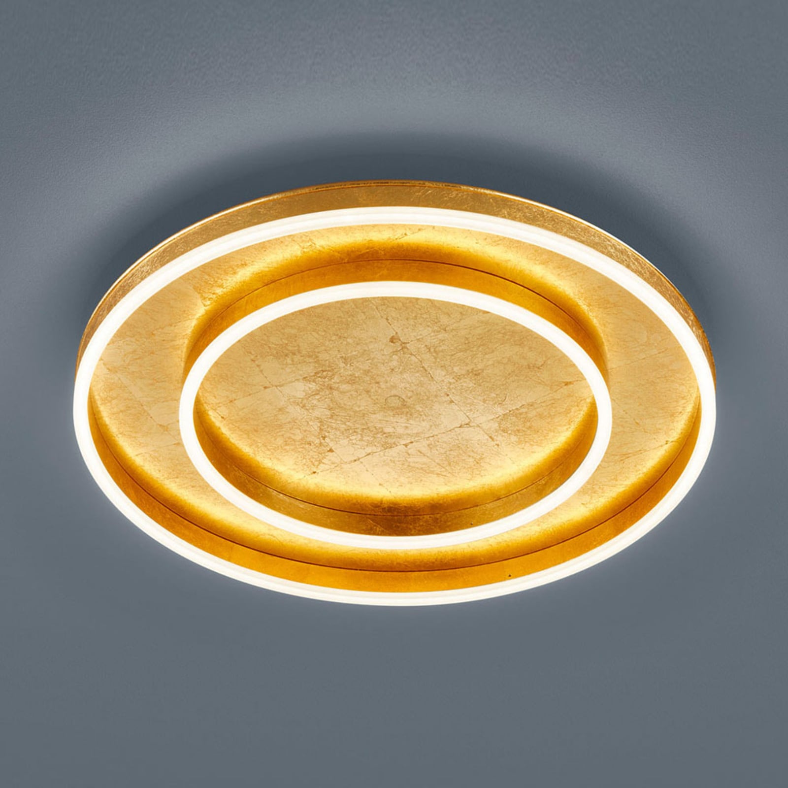 Helestra Deckenleuchte Sona LED dimmbar gold Lampe Leuchte Ø60cm warmweiß 6700lm - 4022671107242