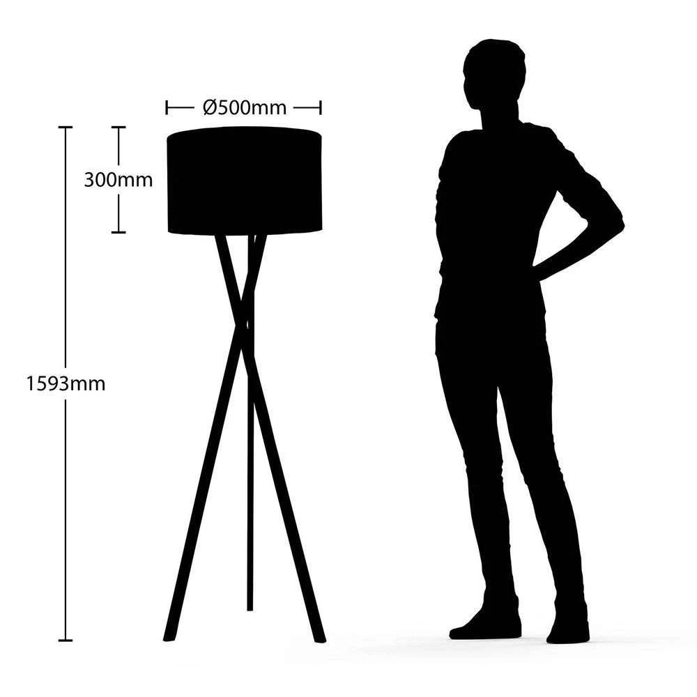 B-Ware Lucande Auriane Tripod Stehlampe Standleuchte Stehleuchte Leselampe Lampe E27646