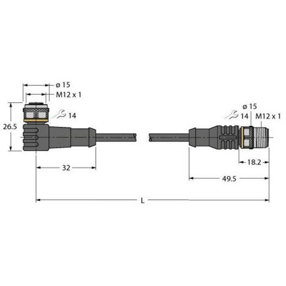 Turck 6632261 Sensor-/Aktor-Steckverbinder konfektioniert Verbinder Leitung