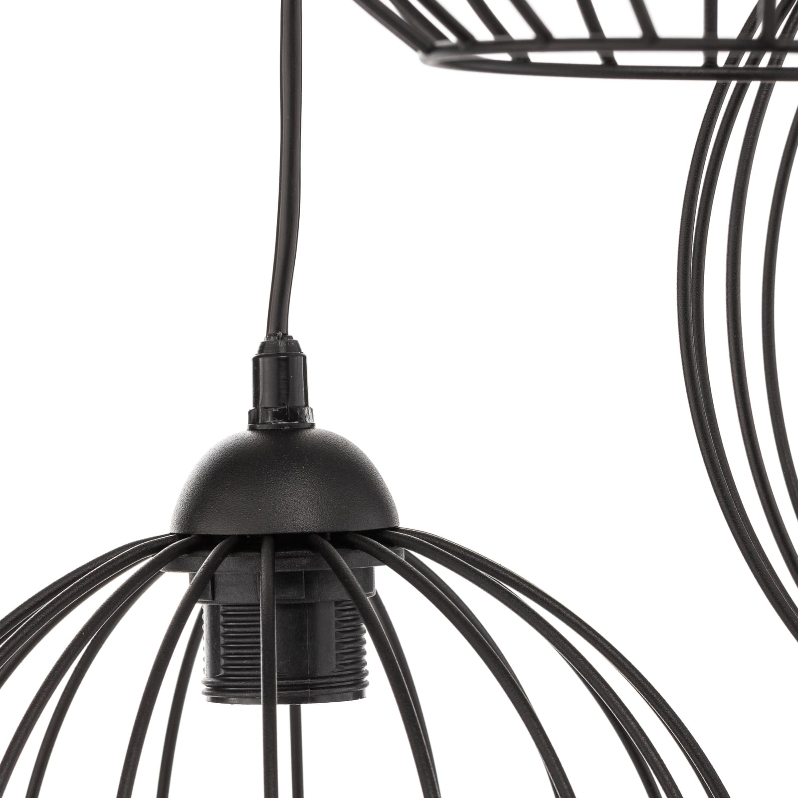 Pendelleuchte Cumera Hängelampe 3-flammig dimmbar schwarz Eisen Ø52cm Lampe - 5902349226309