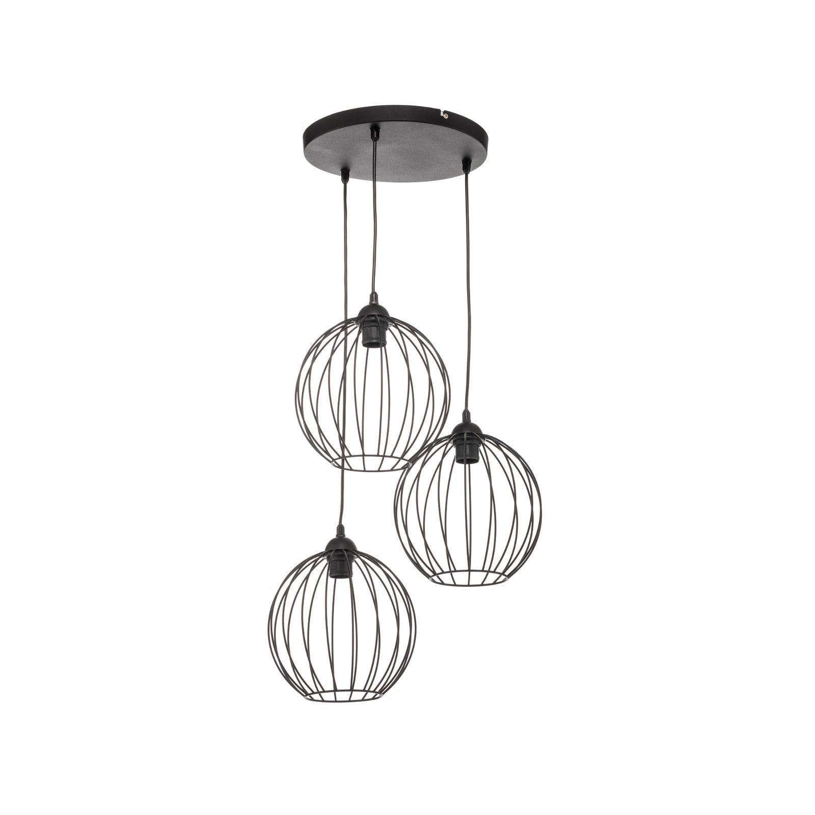 Pendelleuchte Cumera Hängelampe 3-flammig dimmbar schwarz Eisen Ø52cm Lampe - 5902349226309