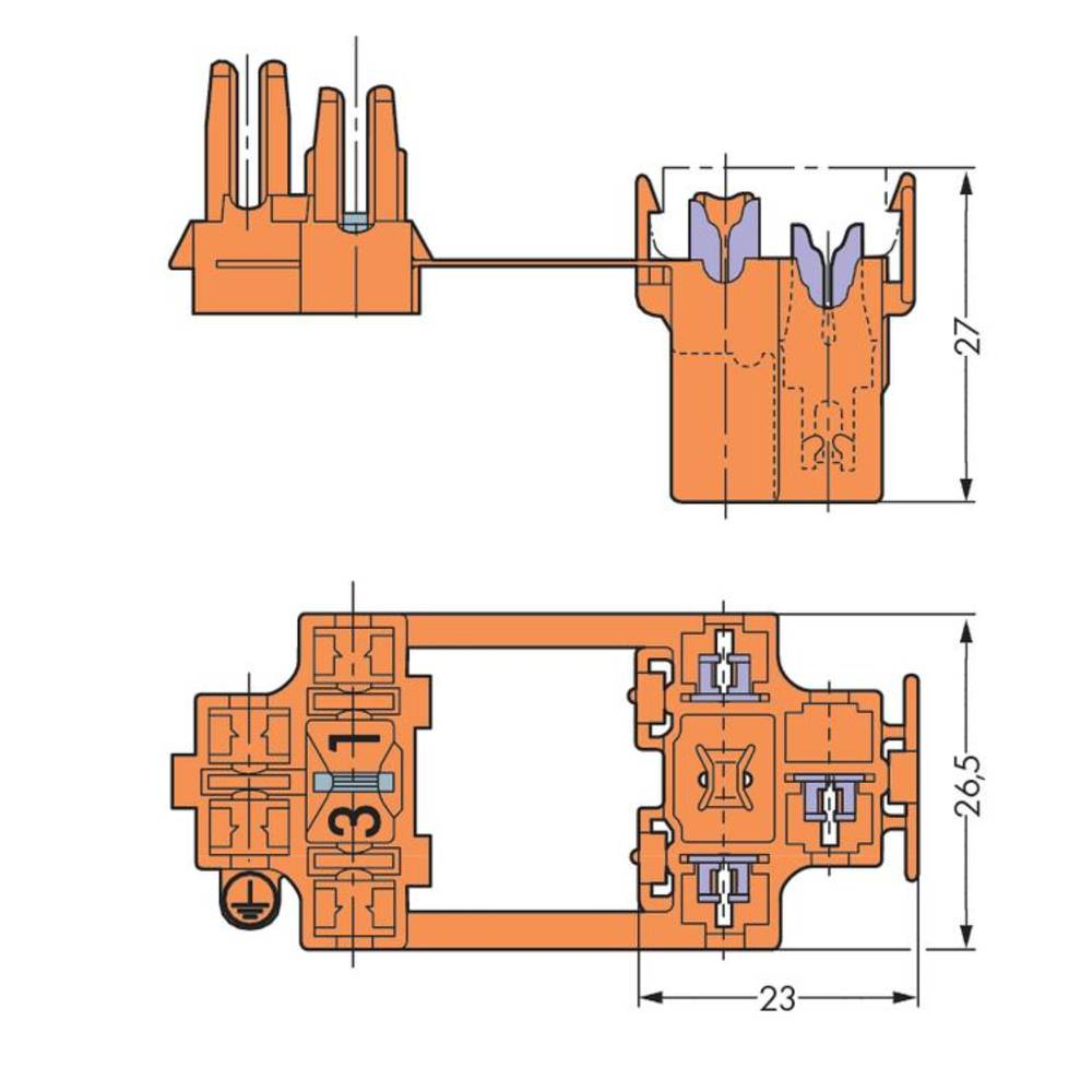 B-Ware Wago Verbindungsklemme starr Klemme Verbindung Verbindungsklammer Klammer