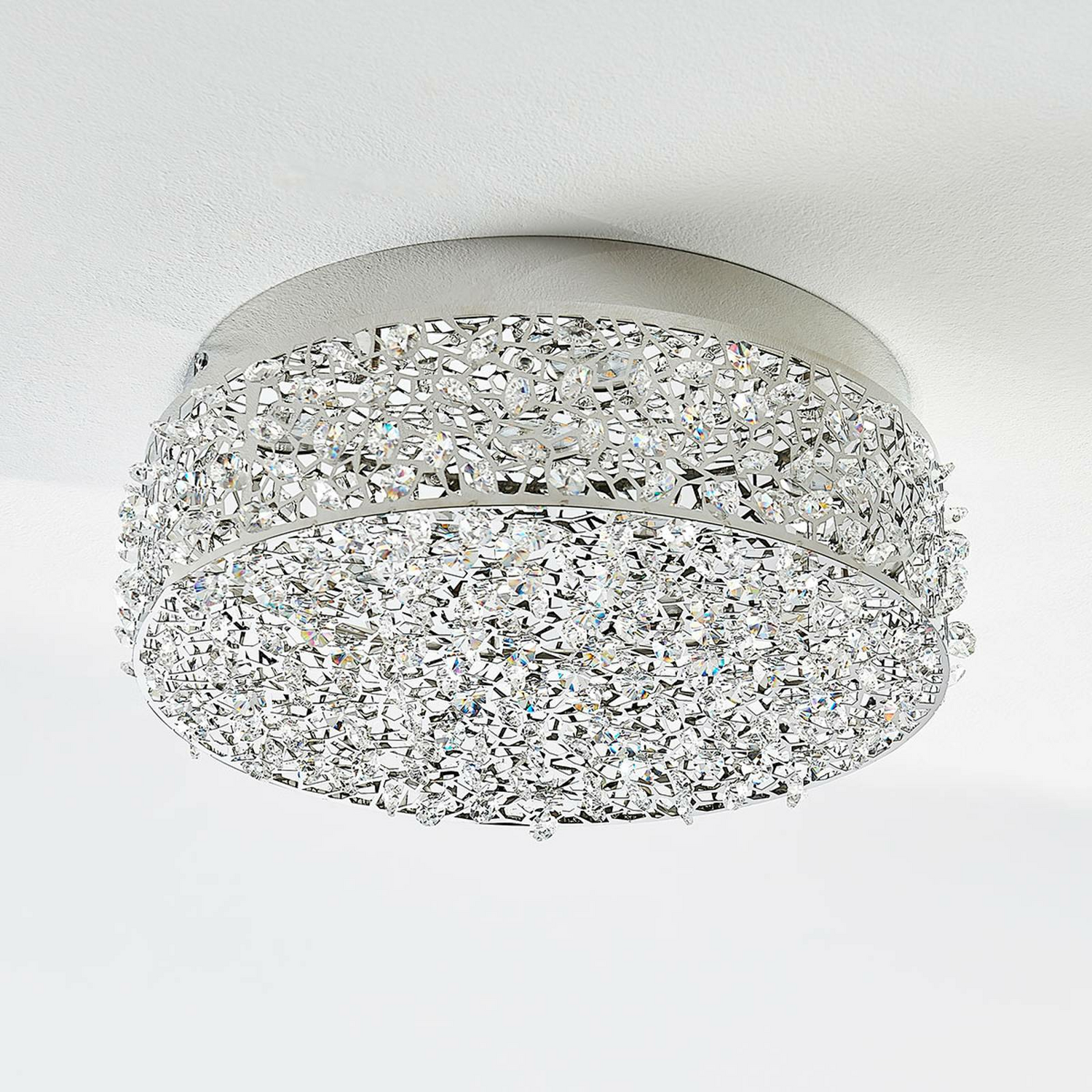 B-Ware Lucande Led Deckenlampe Felias Deckenlampe Lampe Leuchte Licht 17 W Rund Chro789